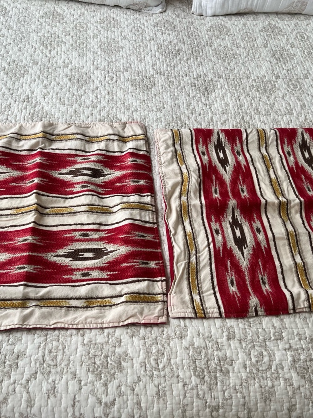 Southwestern Red Pattern Decorative Throw Pillow Covers - Set of 2